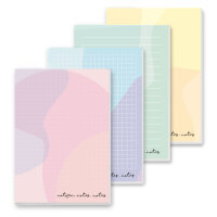 younikat Notizblock A6 - 4x Pastell bunt I Notizen...