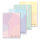 younikat Notizblock A6 - 4x Pastell bunt I Notizen kariert blanko liniert punktiert I Design rosa blau gelb mint I you0086