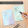 younikat Notizblock A6 - 4x Pastell bunt I Notizen kariert blanko liniert punktiert I Design rosa blau gelb mint I you0086