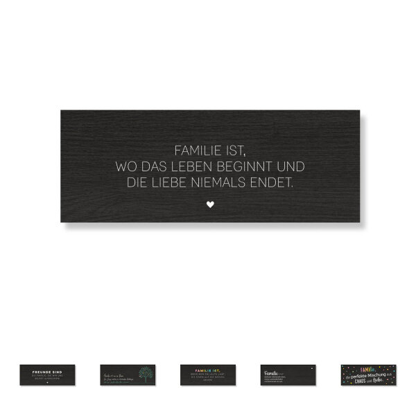 Holzschild Dekoschild Familie 40 x 15 cm