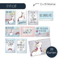2 x 10 Postkarten mit Einhorn-Motiven I dv_338 I DIN A6