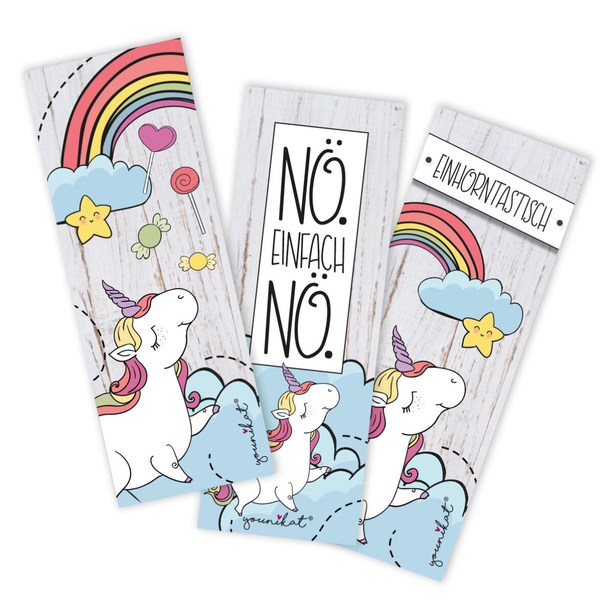 12er Set Einhorn-Lesezeichen I 3 süße Motive I für Kinder Mädchen I E ...