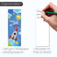 12er Set Weltall-Lesezeichen I 3 raketen-starke Motive I für Kinder Jungen I Einschulung Schulanfang Schultüte I dv254