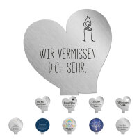 Grabstecker klein - Rund und Herz