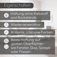 younikat Hasen weiß Frühling Fensterbild 12 Teile I statisch haftend I wiederverwendbar I Ostern I you_0036