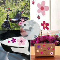 Blumen-Aufkleber-Set Blümchen I DIN A4 I Lila I Witterungsbeständig I kfz_242