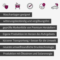 Blumen-Aufkleber-Set Blümchen I DIN A4 I Lila I Witterungsbeständig I kfz_242