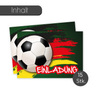 15 Fußball Einladungskarten I dv_037 I DIN A6