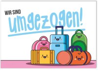 #detailverliebt Wir sind umgezogen Postkarten 15x I für Umzug Einweihungsparty Einladung Auswandern I Neue Adresse I Wohungswechsel I Umzugs-Anzeige I dv152
