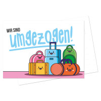 #detailverliebt Wir sind umgezogen Postkarten 15x I für Umzug Einweihungsparty Einladung Auswandern I Neue Adresse I Wohungswechsel I Umzugs-Anzeige I dv152
