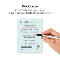 easydruck24de Einladungskarten 15x Einhorn - Einladung Kindergeburtstag Einschulung - zum Ausfüllen für Kinder Mädchen I dv540