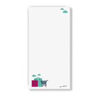 1 Notizblock Einkaufsliste mit magnetischer Rückseite I dv_169 I 10 x 20 cm
