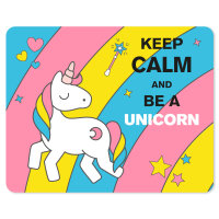 1 Einhorn Mousepad Keep Calm and be a Unicorn I dv_145 I 24 x 19 cm