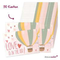 50 Luftballon-Karten Love is in the air I dv_165 I DIN A6