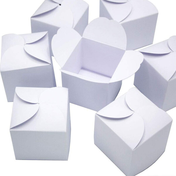 24 Geschenk-Boxen I weiße Do-it-Yourself Schachteln I Set zum selber Basteln Befüllen Bemalen I Gastgeschenk I dv_596