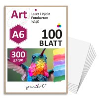 younikat 2000 Stück Postkarten DIN A6 weiß 300...