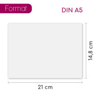 1000 Blatt blanko 80 g/m² Papier in weiß I Kopierpapier I DIN A5 I dv_1419