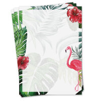 Briefpapier Set  Flamingo I 50 Blatt 90 g/m²  DIN A4...