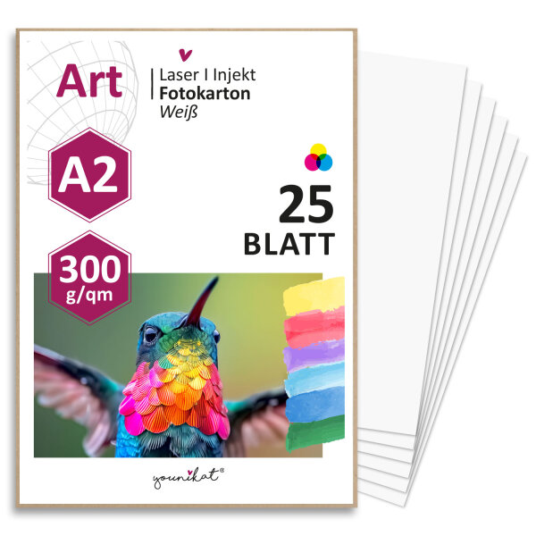 25er Set blanko Bastelkarton DIN A2 - I Selbstgestalten Basteln Malen dv_1039