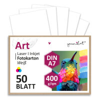 younikat 100er Set blanko Bastelkarton I DIN A7-400 g I...