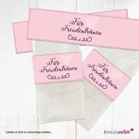 Freudentränen Papierbanderolen, 48 Stück, dv_131 rosa | Hochzeit Tränen Kirche Trauung Taschentuch Papier Herz Brautpaar Liebe Dekoration Kirchenheft