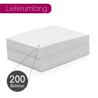 younikat 200 Stück Postkarten DIN A6 weiß 400 g/m² Papier blanko - dv1004