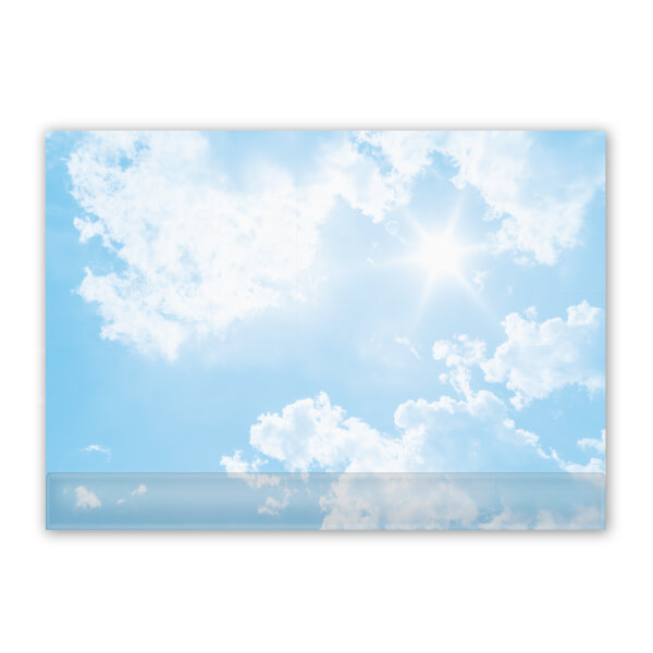 easydruck24de Schreibtischunterlage mit Wolken-Motiv und Kantenschutz I DIN A2 (59,4 x 42 cm) I 40 Blatt I aus Papier zum Abreißen I Unterlage für Büro und Zuhause I dv602