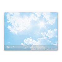 Schreibtischunterlage mit Wolken-Motiv und Kantenschutz I...