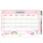 Einhorn-Stundenplan mit selbstklebender Rückseite in rosa I DIN A4 I dv_516