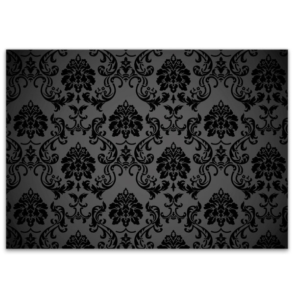 younikat 100 Stück Tischunterlagen Black Ornament I DIN A3 (420 x 297 mm) I Platzset aus Papier in schwarz, edel I Einweg Tischset I Einmal-Platzdeckchen I dv008
