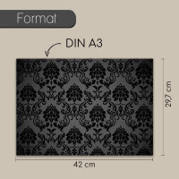 younikat 100 Stück Tischunterlagen Black Ornament I...