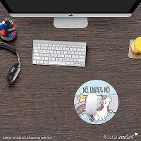Mauspad mit frechem Einhorn NÖ  - Mousepad, Notebook, Mädchen, detailverliebt