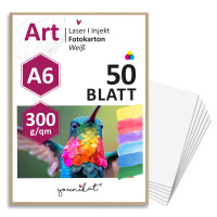 younikat A6 Postkarten Blanko 300g/qm - 50 Blatt Papier...