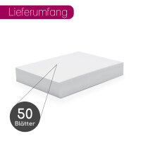 younikat A6 Postkarten Blanko 300g/qm - 50 Blatt Papier unbedruckt - Karteikarten dicker Karton Fotokarton Bastelkarton malen basteln I dv337