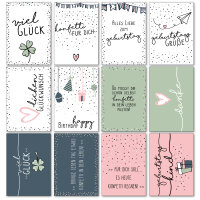 24er Set Postkarten I DIN A6 I verschiedene Motive