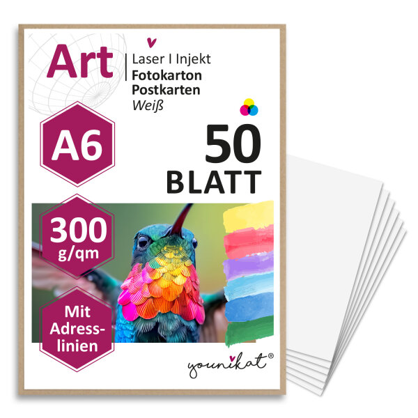 Vielseitige Blanko Postkarten zum Selbstgestalten I DIN A6 I 50er Set leere DIY Grußkarten weiß I zum Beschreiben Bemalen Gestalten I dv340