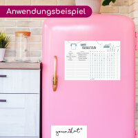 Haushaltsplan mit selbstklebender Rückseite I dv363 I DIN A4 I Whiteboard Putzplan abwischbar I To-Do-Liste für den Haushalt Familie WG