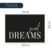 20er-Postkarten-Set in Schwarz Weiß mit persönlichen Sprüchen | DIN A6 I dv_389