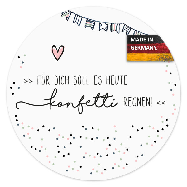 younikat Mauspad Konfetti weiß rund - Ø 22 cm abwischbare Oberfläche I dv_382