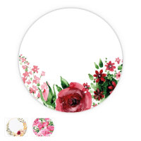 Mauspad Rose I Ø 22 cm rund I Mousepad in...