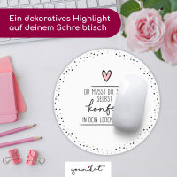 younikat Mauspad Konfetti weiß rund - Ø 22 cm I rutschfest I dv_472