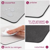 younikat Mauspad in Beton-Optik I 24 x 19 cm I Mousepad in Standard-Größe rutschfest I schlicht modern I Stein-Optik Granit grau I dv639