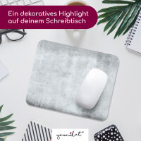 younikat Mauspad in Beton-Optik I 24 x 19 cm I Mousepad in Standard-Größe rutschfest I schlicht modern I Stein-Optik Granit grau I dv639