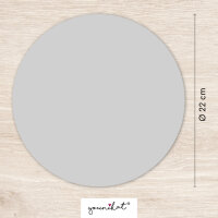 younikat Mauspad in grau I Ø 22 cm rund Mousepad...