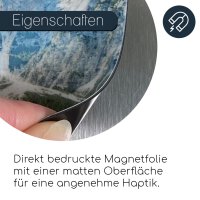 10 Kühlschrank-Magnete I 55 x 88 mm I mit schönen Sprüchen und hellen Motiven