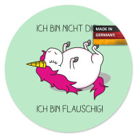 younikat Mauspad Einhorn I Ø 22 cm rund I rutschfest I pink grün Mousepad I dv732