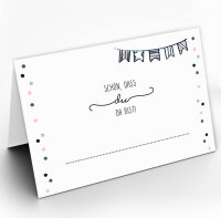 40 Tischkarten I DIN A7 I Konfetti Motiv Platz-Karten Namens-Kärtchen Sitzplatz-Karten Aufsteller Beschriften I Geburtstag Hochzeit Taufe I dv_741