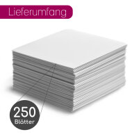 younikat Ersatzpapier in 12,5 x 12,5 cm quadratisch I 250 Blatt Papier-Zuschnitte I für Projektor Zeichenspaß I 80 g/qm blanko Papier I zum Nachfüllen I dv750