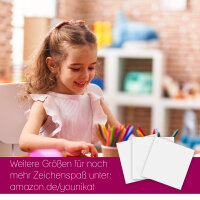 younikat Ersatzpapier in 12,5 x 12,5 cm quadratisch I 250 Blatt Papier-Zuschnitte I für Projektor Zeichenspaß I 80 g/qm blanko Papier I zum Nachfüllen I dv750