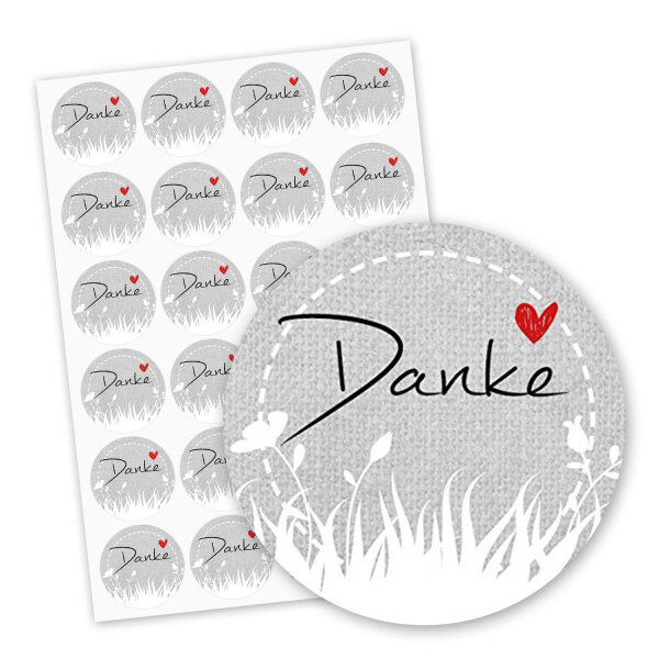 24 Geschenk-Sticker Danke I dv_584